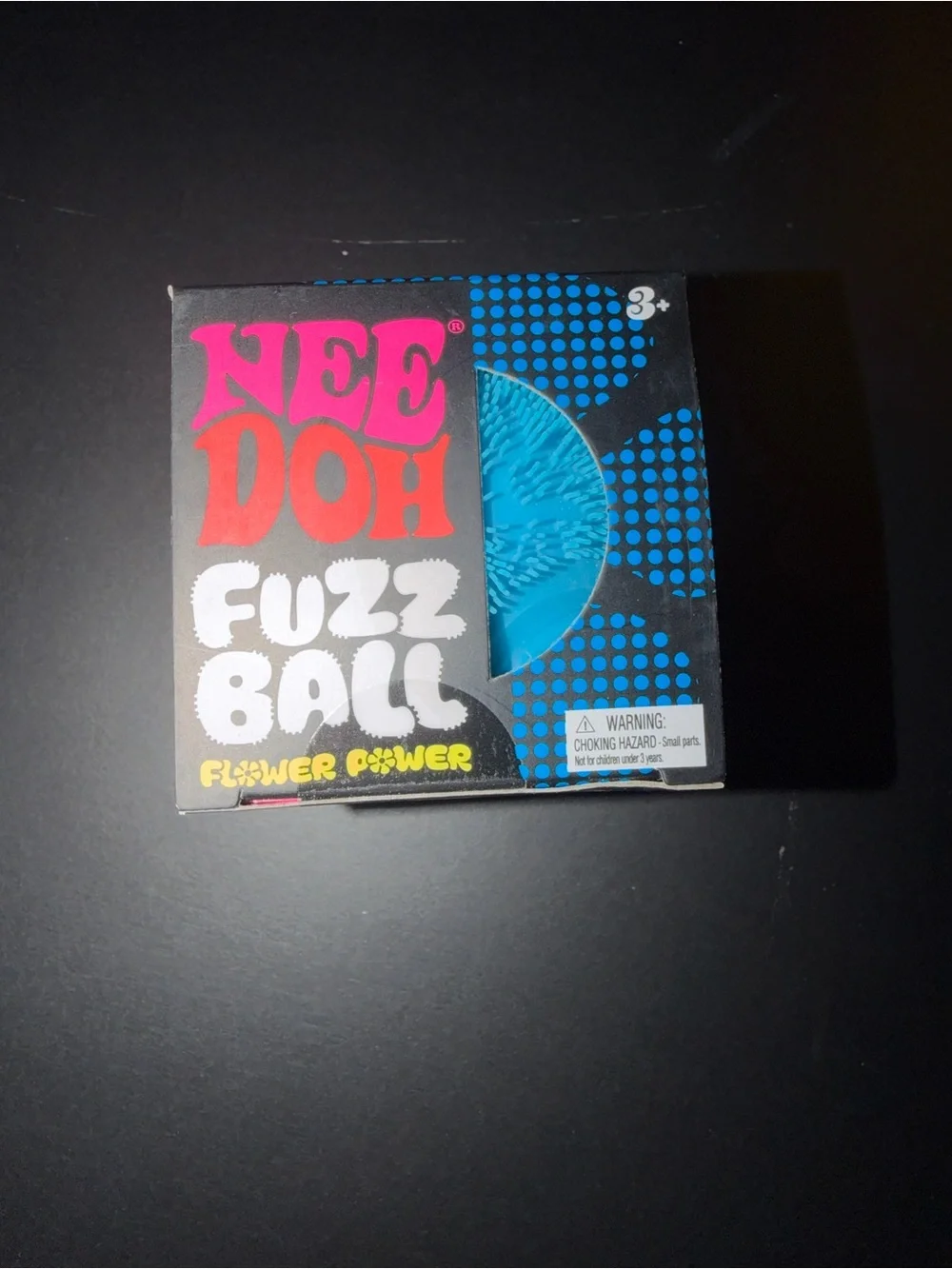 Needoh Fuzz Ball Flower Power Blue